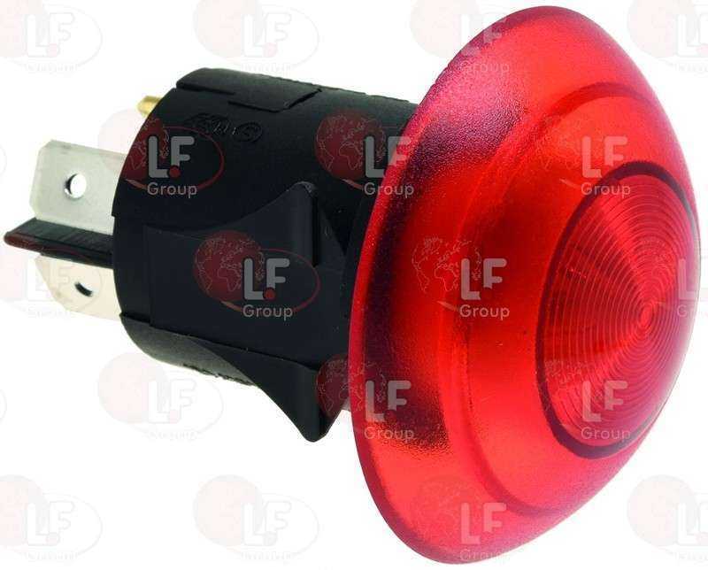 SWITCH 1-POLE RED 16A 250V