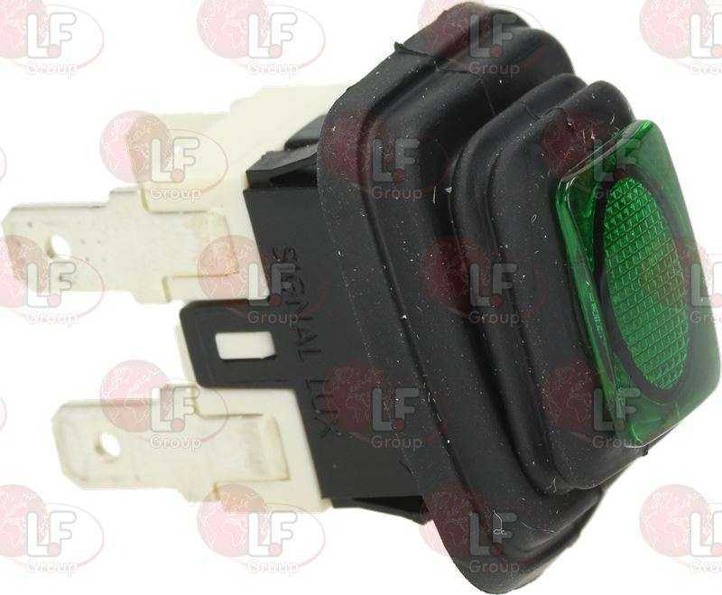 SWITCH 2-POLE GREEN 16A 250V  