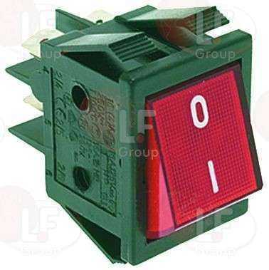 PUSH-BUTTON BİPOLAR KIRMIZI 16A 250V  