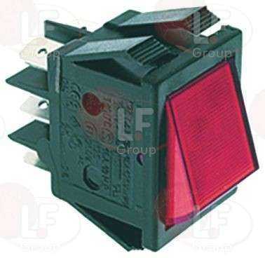 CHANGEOVER SWITCH 2 POLE RED 16A 250V  